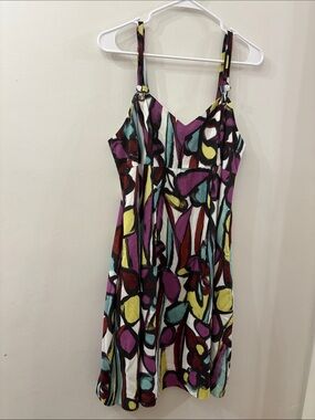 Tabitha - Anthropologe - Sleeveless Multicolor Abstract Print Sundress -size 10P